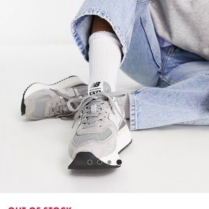 New balance 574 platform trainer in grey